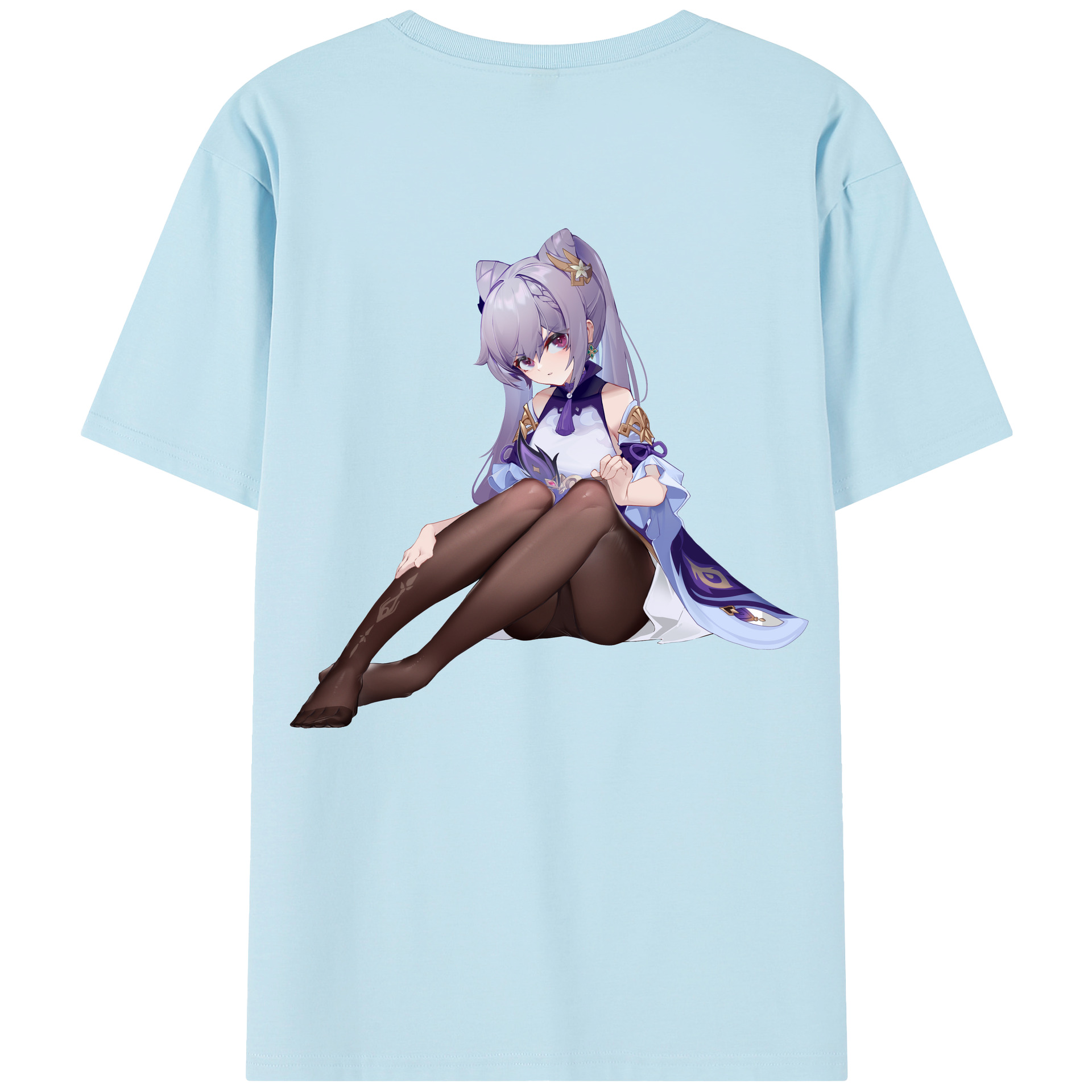 げんし神 刻晴 こくせい genshin Kokusei 綿100％半袖Tシャツ（背面プリント）
